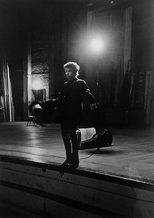 Bob Dylan at Edge of Stage Town Hall, Philadelphia 1964