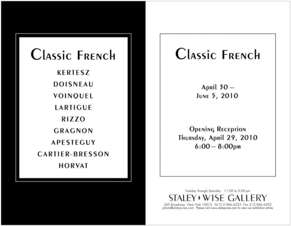 Classic French, Exhibition Invitation