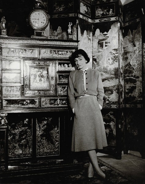 Louise Dahl-Wolfe, Coco Chanel in her apartment, Paris, France,1954