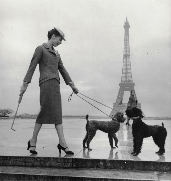 Louise Dahl-Wolfe, Jacqueline In Dior Suit at Eiffel Tower, Paris, 1950s