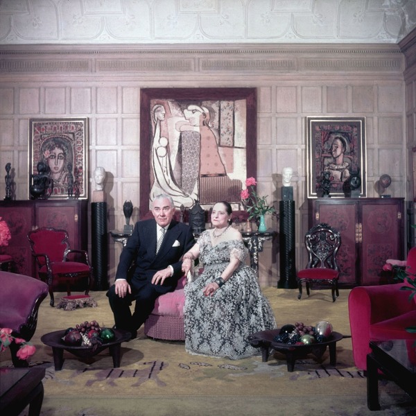 Slim Aarons, Cosmetics Princess, Helena Rubenstein and Prince Archil Gourielli, New York, 1950