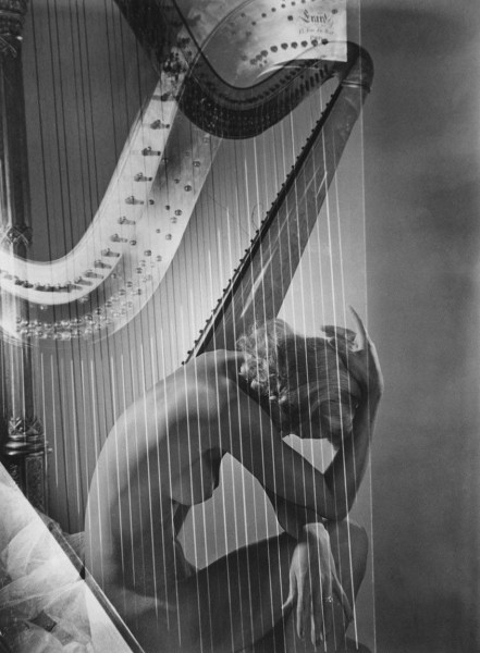Horst P. Horst, Lisa with Harp, 1938