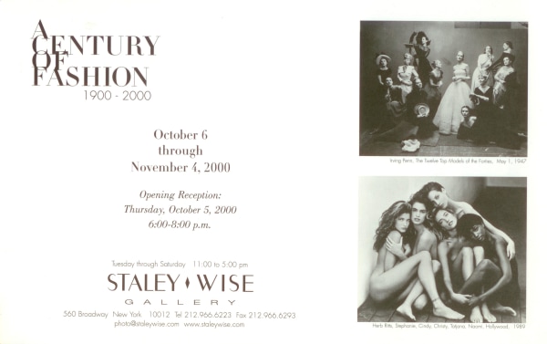 A Century of Fashion,&nbsp;  Invitation