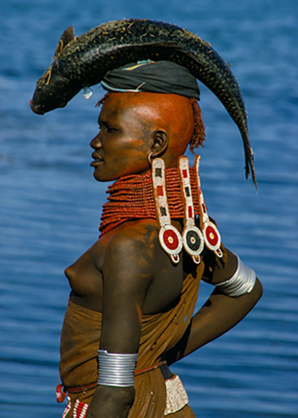 Carol Beckwith and Angela Fisher, Turkana Woman with Beaded Collar, Kenya, 1986
