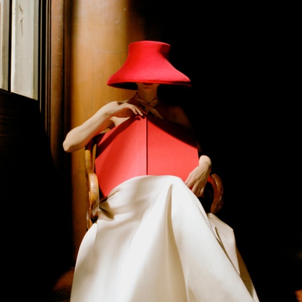 Rodney Smith, Bernadette in Red Hat with Book, New York Public Library, New York City, 2003