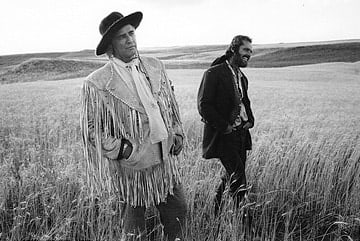Mary Ellen Mark, Marlon Brando &amp; Jack Nicholson  on the set of The Missouri Breaks,  Billings, Montana 1975