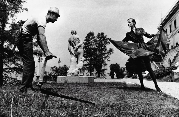 Helmut Newton, Woman And Gardener, Lake Como, Italy, 1979