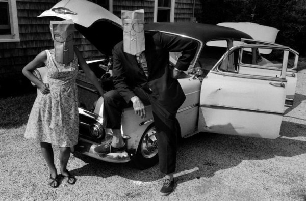 Inge Morath, Untitled, from the Mask Series with Saul Steinberg, 1962