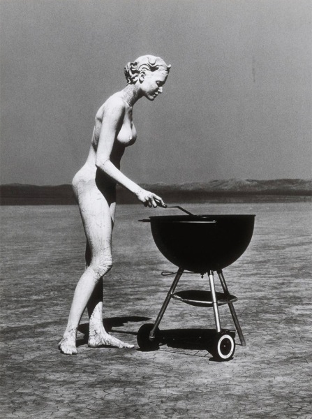 Herb Ritts, Stephanie with Barbeque, El Mirage, 1991