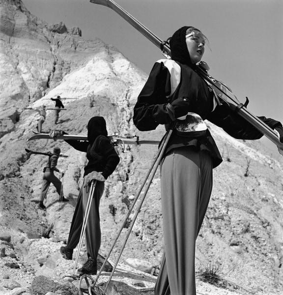 Genevieve Naylor, Models Wearing Anne Cooke Skiwear, Harper's Bazaar, Stowe, Vermont, 1950