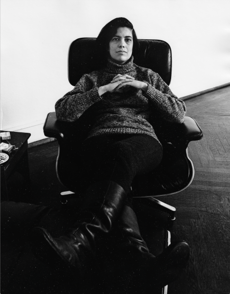 Susan Sontag at her apartment on the Upper West Side, New York 1968