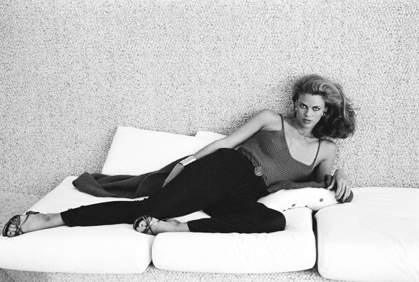 Arthur Elgort, Lisa Taylor in the TWA Lounge, JFK Airport, NYC, Vogue, 1976