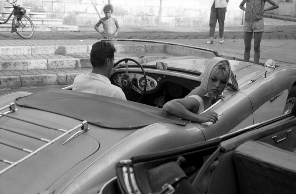 Edward Quinn, Brigitte Bardot and Sacha Distel, Antibes, France, 1958