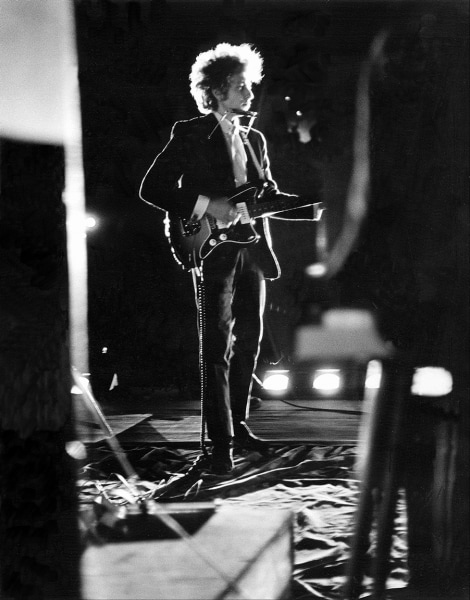 Daniel Kramer, Bob Dylan Backlit on Stage, Forest Hills Stadium, New York City, 1965