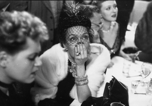 Slim Aarons, Gloria Swanson awaiting the results of the Academy Award for Best Actress at a cafe on West 52nd Street, New York, April 2, 1951