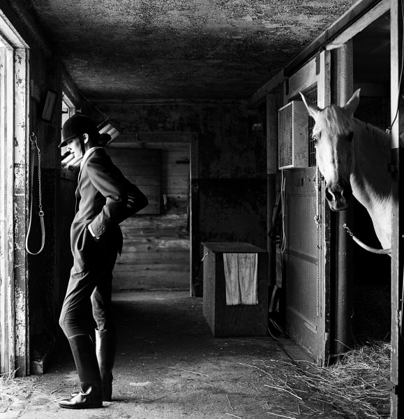 Rodney Smith, Mariana in Stable with Horse, Rumson, New Jersey, 1995