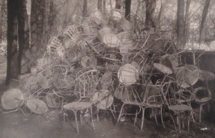 Deborah Turbeville, Unseen Versailles, 1980 (Pile of Chairs)