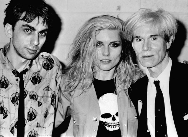 Ron Galella, Chris Stein and Debbie Harry of Blondie with Andy Warhol, Meadowlands Arena, New Jersey, 1982