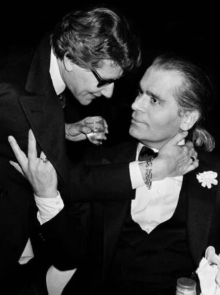 Roxanne Lowit, Karl Lagerfeld and Yves Saint Laurent, Le Palace, Paris, 1982