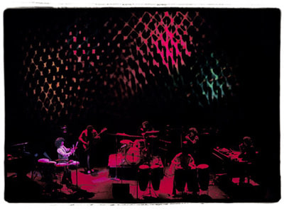 Amalie R. Rothschild, Santana with Joshua Light Show Background, Fillmore East, 1969