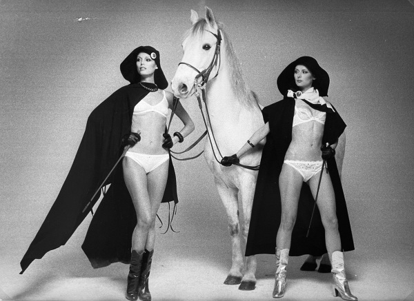 Chris Von Wangenheim, Untitled (Two Models with horse) 1975