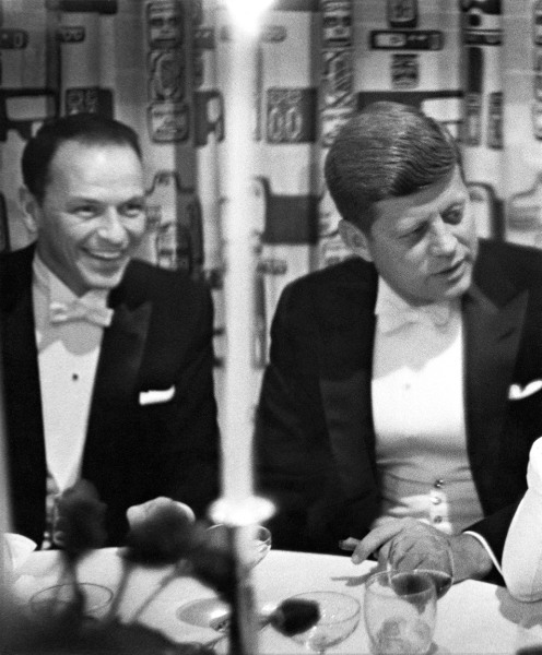 Phil Stern, Sinatra and JFK at the Inaugural Gala, January 1960