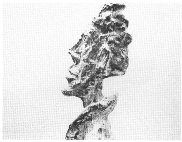 Hebert Matter, Head of a Man on a Rod, Detail, 1947