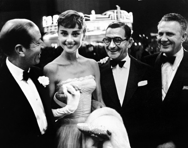Phil Stern, Cole Porter, Audrey Hepburn, Irving Berlin, and Don Hartman, 1950s