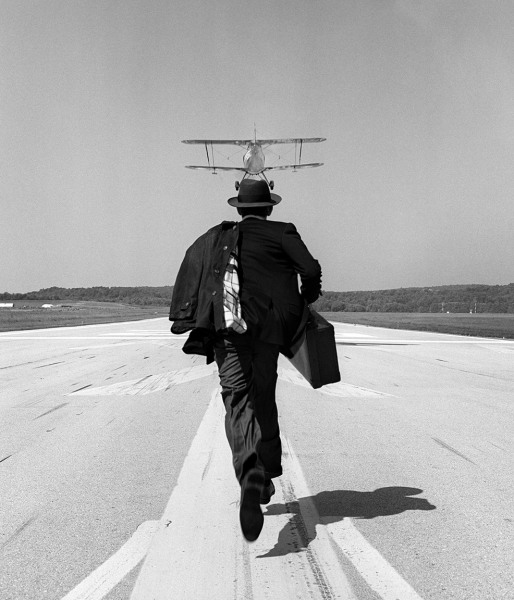 Rodney Smith, A.J Chasing airplane, Orange County Airport, NY, 1998