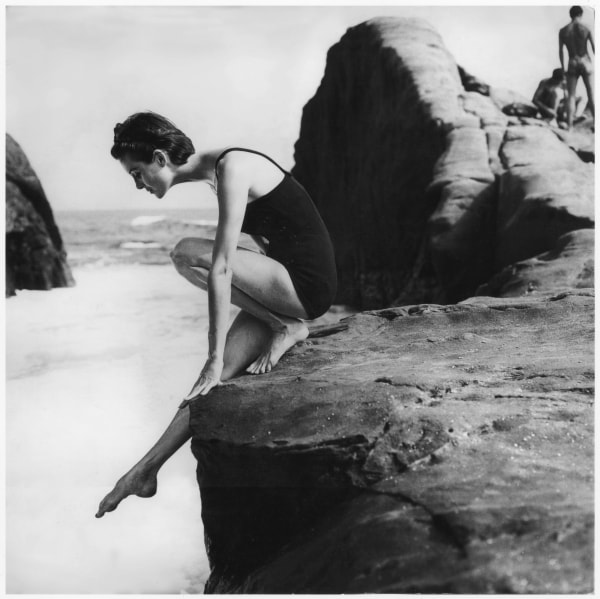Tom Palumbo, Anne St. Marie on California Coast, Harper's Bazaar, November 1954