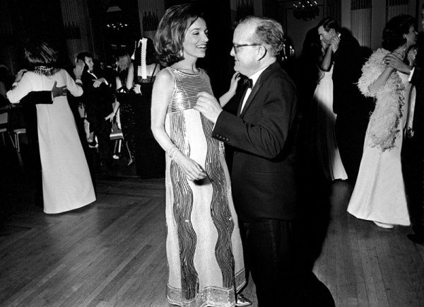 Harry Benson Lee Radziwell and Truman at Truman Capote's 'Black and White Ball', Plaza Hotel, New York, 1966