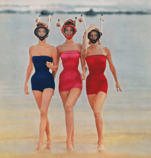 William Helburn, Snorkelers, Caribe Beach, Puerto Rico,&nbsp;1954
