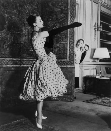 Louise Dahl-Wolfe, Mary Jane Russell in Dior Polka Dot Dress, Paris, 1950