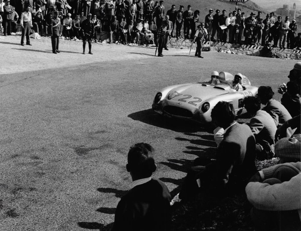 Jesse Alexander, Stirling Moss and Denis Jenkinson, Mille Miglia, Italy, 1955