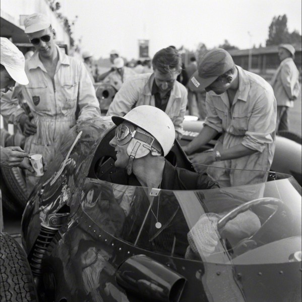 Jesse Alexander, Portrait of Stirling Moss in a Vanwall, Monza, Italy, 1958