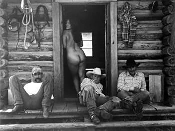 Kurt Markus, Olga, Mike Bruman, Tom Sanders and Joker Lebrun, Little Bear Ranch, McLeod, Montana, 1994