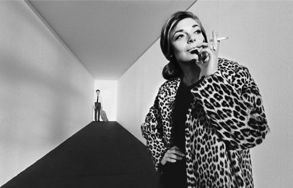 Bob Willoughby, Anne Bancroft and Dustin Hoffman on a specially constructed set at Paramount during filming of &ldquo;The Graduate&rdquo;, 1967