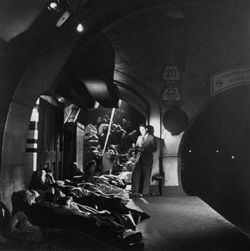 Lee Miller&nbsp;, Henry Moore Sketching in Underground Station, London, 1940