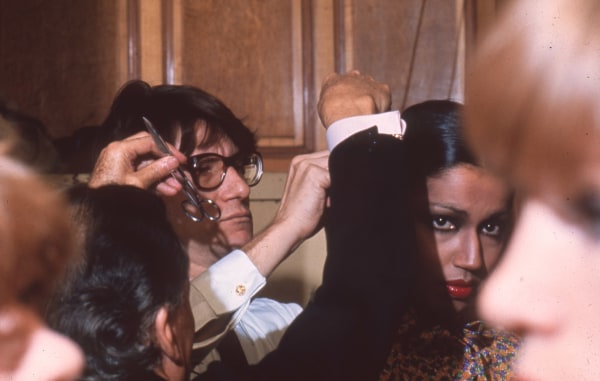 Harry Benson, Yves St. Laurent and Kirat Young, 1977