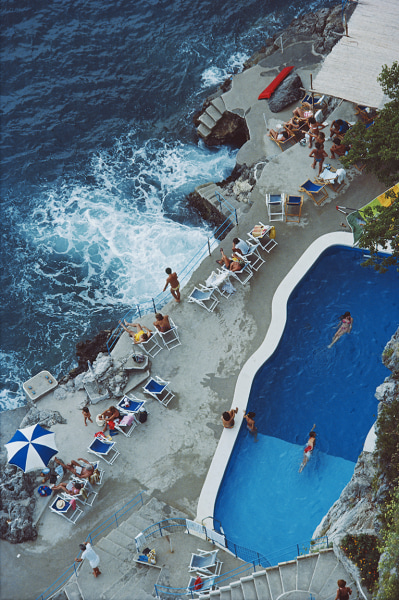 Slim Aarons, Pool on Amalfi Coast: Hotel Santa Caterina, Amalfi, Italy, 1984