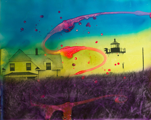 Kali, Maine Landscape Pink Swirl, 1967