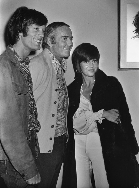 Ron Galella, Peter Fonda, Henry Fonda and Jane Fonda on Location for &quot;Our Town&quot;, New York, 1969