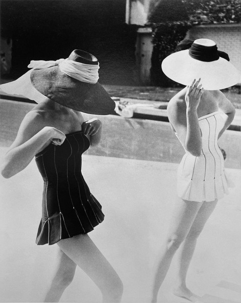 Henry Clarke, Christian Dior Bathing Suits and Hats, 1955