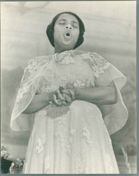 Alfred Eisenstaedt, Marian Anderson, the great contralto, in a rare performance of spirituals at the Academy of Music, Philadelphia, Pennsylvania, 1938