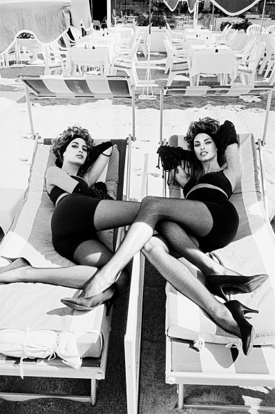 Ellen von Unwerth, Legs Crossed:&nbsp;Christy Turlington and Linda Evangelista, Cannes, 1990