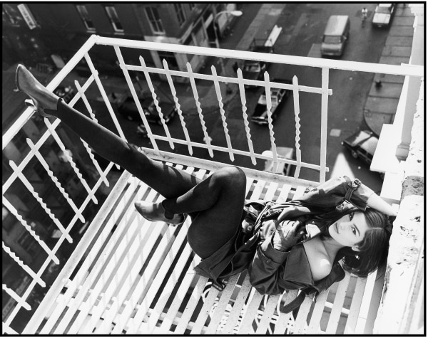 Arthur Elgort, Cindy Crawford on Fire Escape, New York City, French VOGUE, 1990