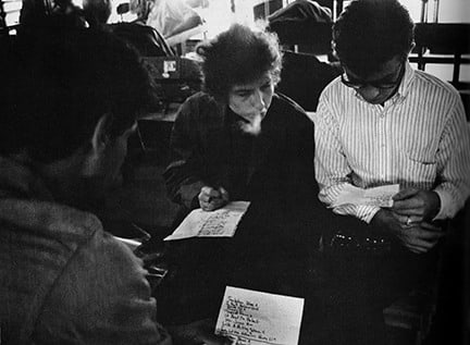 Bob Dylan and Friends Backstage, Forest Hills Stadium, NY 1965