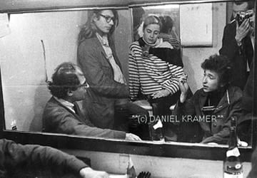 Bob Dylan, Allen Ginsberg, Peter Orolvsky, Barbara Rubin, and Daniel Kramer, Dressing Room, Princeton, New Jersey 1964