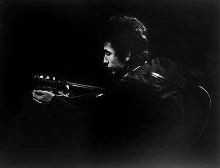 Daniel Kramer, Bob Dylan in Profile with Guitar, Town Hall, Philadelphia, 1964