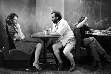 Mary Ellen Mark, Diane Lane and Francis Ford Coppola discuss the next scene on the set of Rumble Fish,  Tulsa, Oklahoma, 1982